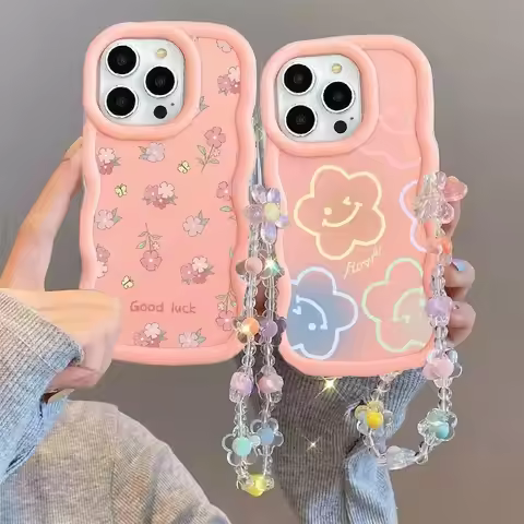 Floral Bracelet Chain Case For Huawei Honor X7A X9B X9A X8A X7B X8B X8 90 Lite Nova 7i 3i Y70 Phone