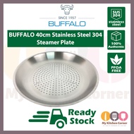 Buffalo Niutou Brand 40cm Steamer Plate S Steel 304 Steam (Fit Any 40cm Size Wok) Niutou Brand 40cm Steaming Pan 304 Stainless Steel Steaming Rack (Can Be Used for Any 40cm Wok)