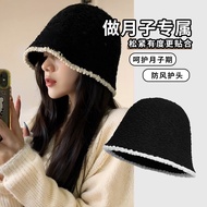 B. b.Black Confinement September Femalefrench styleFace Small October Bucket Hat Pregnant Women Outi