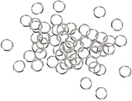 50Pcs Silver Split Ring Small Keyring Bulk Keyring Rings for Key Organizing DIY Keyrings 9mm Jewelry