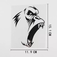 COD Stiker cutting timbul Kera Kingkong Mengaum Cutting Stiker Mobil