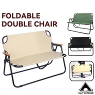 Foldable Double Seater Chair Foldable Chair Folding Bench Outdoor Camping Picnic Beach Chair With Al