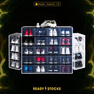 Magnetic Drop Front Shoe Box Shoebox Shoe Storage Box