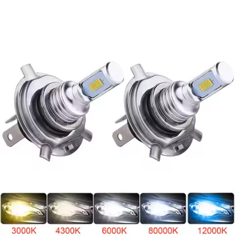 LED Bulb H4 2PC LED Car Lights 80W H4 H7 H11 H8 6500K 4300K 3000K Headlight Bulb Mini Size 20000LM D