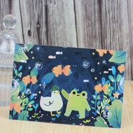 PANDA YOONG Frog & Ducky Golden Fish Postcard