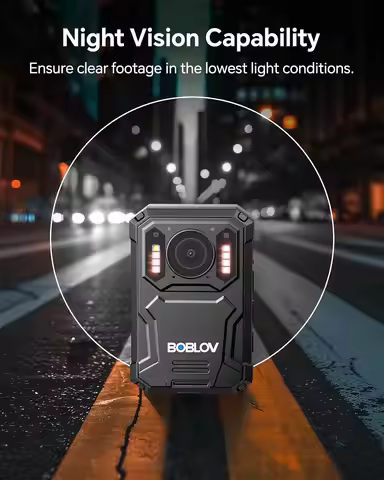 BOBLOV KJ23Pro 2K Body Camera 128GB 4000mAh 15H Night Vision Car Mount Dashcam Security Law Enforcem