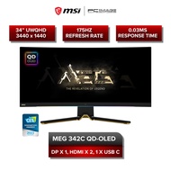 MSI MEG 342C QD-OLED CURVE GAMING 34" / 3440X1440 / 0.03MS / UWQHD / 175HZ / QD-OLED GAMING MONITOR