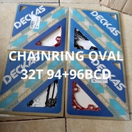 Single Chainring Deckas Oval 32T 94+96BCD
