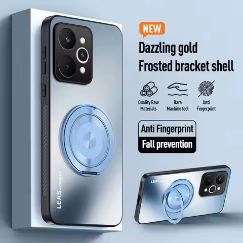 AG Matte Back Panel Metal Magnetic Bracket Case For Realme 15 Pro 14 Pro + 14X 13 Pro 12 11 Pro real