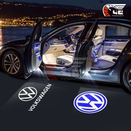 2/4Pcs LED Car Door Welcome Light Laser Projector Courtesy Lamps For Volkswagen Golf Passat Jetta Ma
