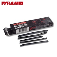 (KTS)ปิรมิดชาร์โคล ชนิดแท่ง PYRAMID CHARCOAL STICK Size M 3-6 MM. 10pcs