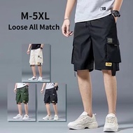 M-5XL Plus Size Multi Pocket Cargo Shorts Summer Loose Sports Casual Short Pants Men