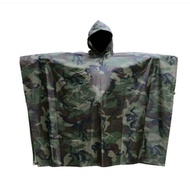 【KIKIM】 Green Military Camo Waterproof Poncho Raincoat Kapote Motorcycle Rain Coat Unisex and Freesize