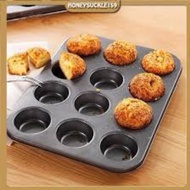 12-hole black cupcake mold
