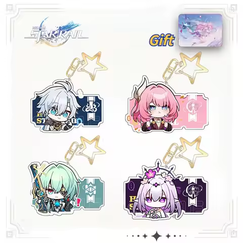 Game Honkai Star Rail Keychain Cyrene Phainon Anaxa Castorice Boothill Jiao Qiu Firefly S.A.M Pendan
