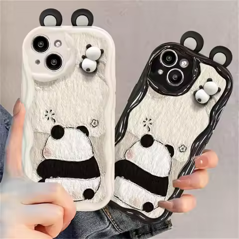 3D Rabbit Ears Panda Bear Frog Eyes Phone Case For OPPO Reno 7 4G 11 5 6 4 8 Pro 11F 8Z 7Z 8T 5G A78