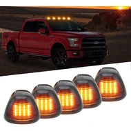 5 X Cab Marker Light, Smoke Lens With Amber 16 LED Roof Running Lights, Top Clearance Light for 1999