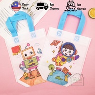 Kids Mini Shopping Bag Goodies Bag Colouring Bag Children Art Craft Educational Play Mainan Lukis Ka