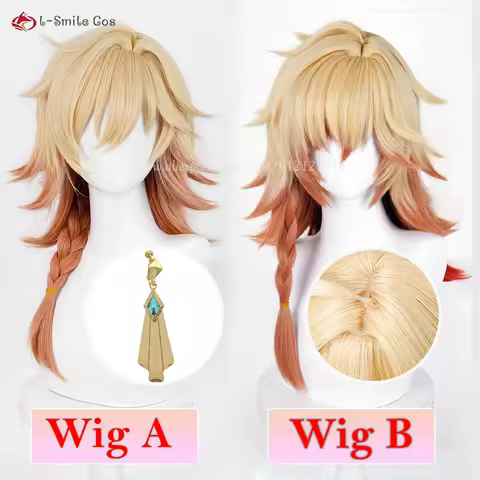 2 Styles Mydeimos Cosplay Wig 55cm Mixed Color Wigs HSR Mydei Unisex Anime Cosplay Wig Heat Resistan
