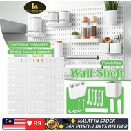 Ready Stock Wall Desk Pegboard Perforated Display Board Display Rack Wall hanging shelf Mounted Hole
