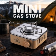Taku Mini Camping Stove windproof Portable Gas Stove using Butane Gas Free bag with camping cookware
