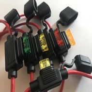 5pcsWaterproof Power Socket Small Blade Type inline InLine Fuse Holders with 10A Fuse auto Car Repla