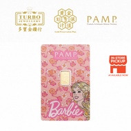 TURBO [1GM] PAMP Iconic BarbieTM Gold Bar 9999Gold
