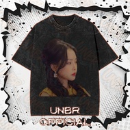 UNBR New casual American-style washed pure cotton T-shirt with Apink print