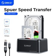 ORICO USB 3.0 to SATA I/II/III Dual Bay External Hard Drive Docking Station for 2.5 or 3.5in HDD, SSD with Hard Drive Duplicator/Cloner Function [18TB Support] 6829