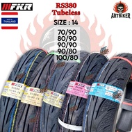 [SIZE 14 TUBELESS] Tayar FKR Tyre RS380 Diamond 70/90-14 80/90-14 90/80-14 90/90-14 100/80-14 Scoote