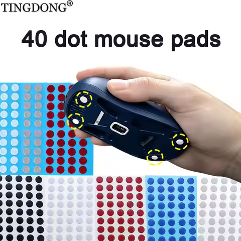 PTFE 6.5mm 10mm Mouse Feet Replacement, Universal Rounded Dots Mouse Skates, Wear Resistant DIY Mice