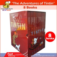 *Damaged box * (In Stock) Soft cover (ปกอ่อน) สินค้าพร้อมส่ง หนังสือการ์ตูนภาษาอังกฤษ Tintin Collection The Adventures of Tintin จำนวน 8 Books