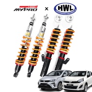 HWL PERODUA AXIA / BEZZA High-Low Body shift , Soft Hard Adjustable 100%Original