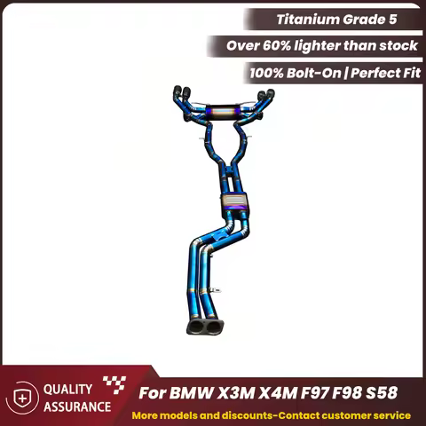 Titanium Catback Exhaust ECCF for BMW X3M X4M F97 F98 S58 3.0 Race Sound No Drone Plug & Play OEM Wa