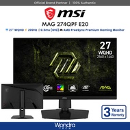 [FAST SHIP] MSI MAG 274QPF E20 | 27" WQHD | Rapid IPS | 200Hz | 0.5ms (GtG) | AMD FreeSync Premium |