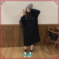 ANVERS | Women Round neck Korean Sweatshirt Loose Dress with printed fashion SW0002