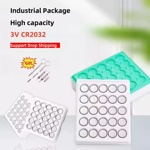 25pcs-1000PCS Original CR2032 CR 2032 3V Lithium Battery for Watch Calculator Clock Remote Control T