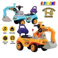 Kid Toy Ride On Engineering Construction Vehicle Excavator Bulldozer Digger with Music / Mainan Jeng