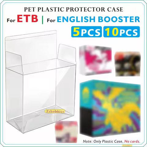 5PCS / 10PCS Clear PET Plastic Case For PKMN ETB / Booster Box Trainer Box Elite Trainer Display Cas