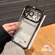 Plating Frame Clear Phone Case For Motorola Moto G86 G84 G72 G60 G60S G56 G54 G52 G40 Fusion Edge 60
