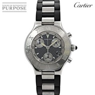 Cartier卡地亞 Must 21 Chronoscaph Vantian W10125U2計時男錶