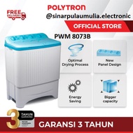polytron mesin cuci 2 tabung manual 8 kg hijab - pwm8073 / pwm 8073