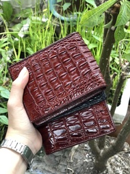 [HCM]Ví Cá Sấu Nam Bóp Cá Sấu 100% Giá Sĩ Tận Xưởng. Ví Gai Lưng Cá Sấu Khâu Viền Tay 02 Mặt