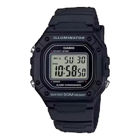Casio W-218H-1A Waterproof Digital Sports Watch Retro Multifunctional Small Square Couple Matching W