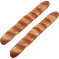 Gresorth 18.5 inch Artificial Long Bread Prop PU Fake Baguette Simulation Lifelike Dessert for Kitch