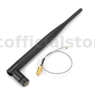 2.4GHz 6dBi 50ohm Wireless Wifi Omni Copper Dipole Antenna SMA To IPEX For Monitoring Router 195mm