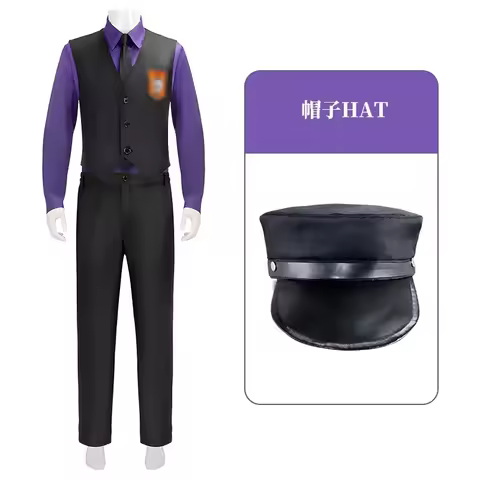 Movie William Afton Cosplay Costume Purple Guy Costume Five Nights /at Freddy's Doujin Outfit Hallow