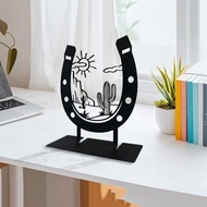 Metal Horseshoe Table Decor, Western Tabletop Decor, Metal Desert Table Top Decorations, Horseshoe C