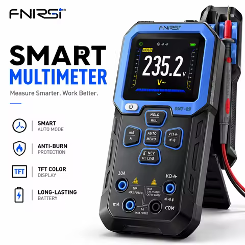 FNIRSI DMT-99 Digital Multimeter 9999 Counts TRMS, Rechargeable Auto-Ranging Volt Meter with Recordi