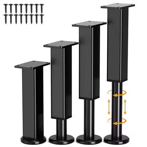 Pcs Adjustable Metal Furniture Legs, 7.212.5 inch, Heavy Duty Replacement Couch Legs with Rubber Non